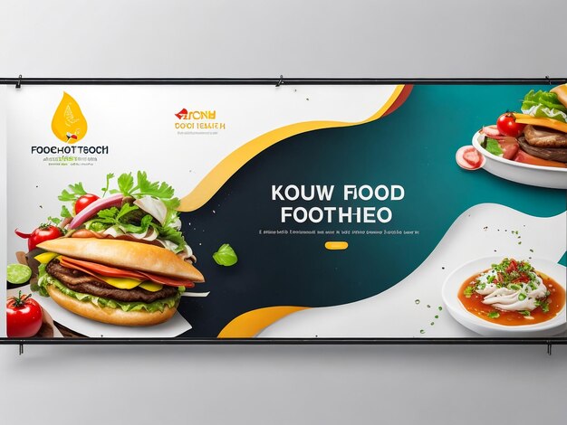 Foto restaurante de comida rápida hamburguesa comercialización de redes sociales banner web con logotipo de fondo de fuego abstracto e icono hamburguesa saludable o pizza promoción de venta en línea portada volante de negocio corporativo