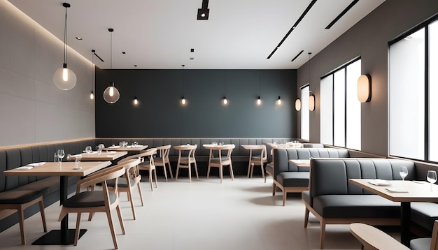 Restaurante de estilo minimalista