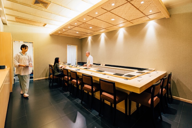 Restaurante Omakase japonés.