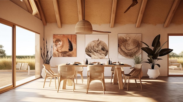 restaurante renderizações HD 8K papel de parede Imagem fotográfica