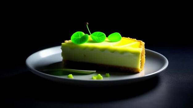 Restaurantgericht Key Lime Pie auf einem Teller