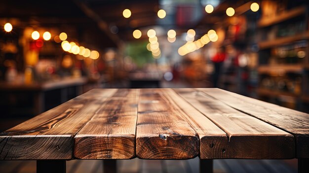 Restaurantholztisch kostenloses Foto-Fokus auf Holztisch