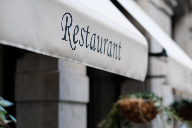 Restaurantschild in Barcelona