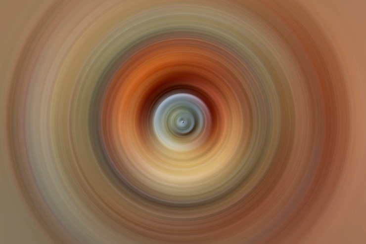 Foto resumen antecedentes de spin circle radial motion blur.
