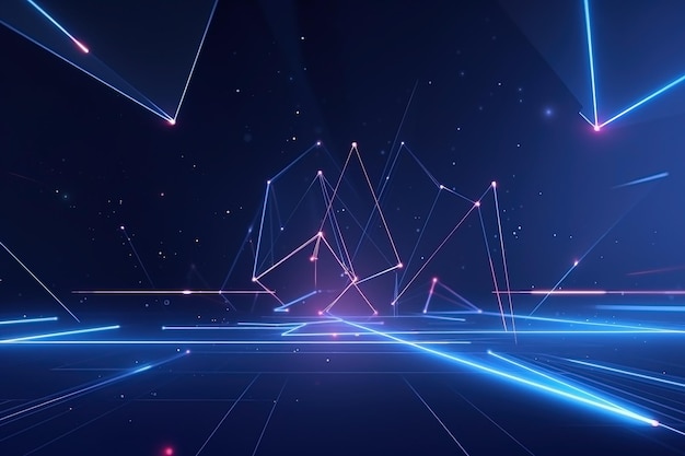 Resumen azul espacio futurista fondo Scifi ilustración Ai generado