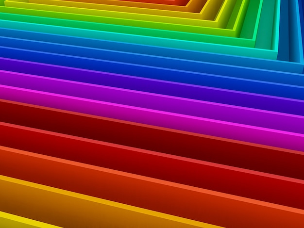 Resumen de colores de fondo de arco iris de curva, 3d