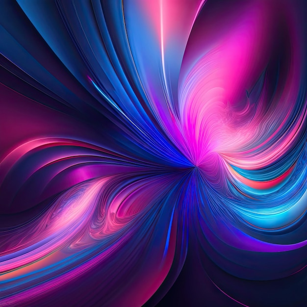 Resumen colorido azul y rosa formas ardientes Fantasía fondo claro Arte fractal digital