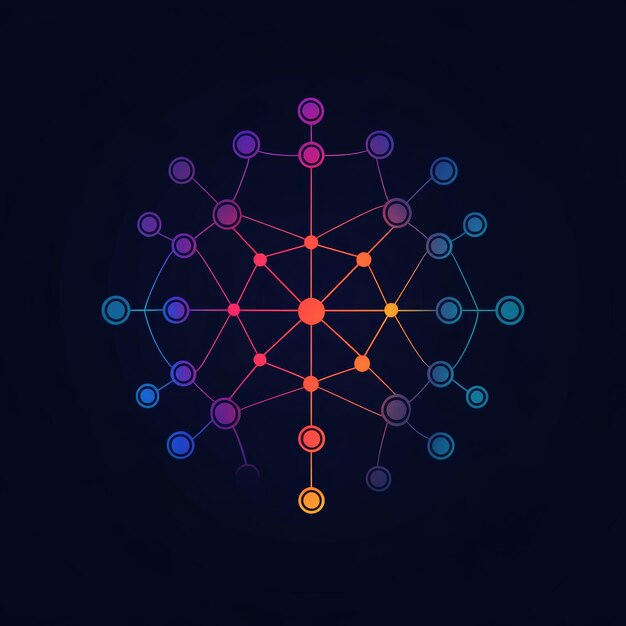 Resumen Conexión de red Tecnología de puntos interconectados Fondo Red digital