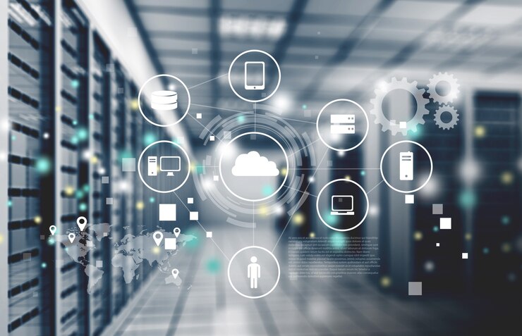 Foto resumen de datos de internet de alta tecnología moderna