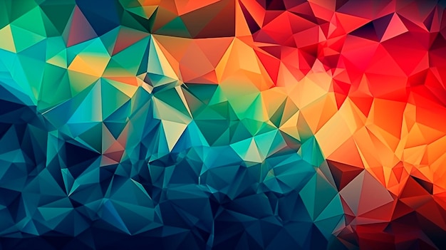 Resumen Delaunay Voronoi trianglify ilustración de fondo IA generativa