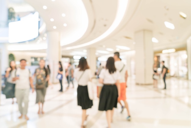 Resumen desenfoque en centro comercial de lujo y tienda minorista