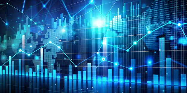 Resumen Finanzas y antecedentes de negocios digitales en 4K HD para temas de tecnología moderna
