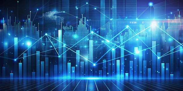Resumen Finanzas y antecedentes de negocios digitales en 4K HD para temas de tecnología moderna