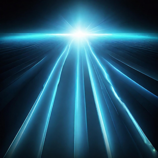 Resumen Fondo azul claro con luz de nión generada por la IA