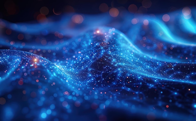Resumen Fondo de Bokeh azul y naranja