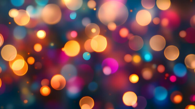 Resumen El fondo de las luces de colores desenfocadas