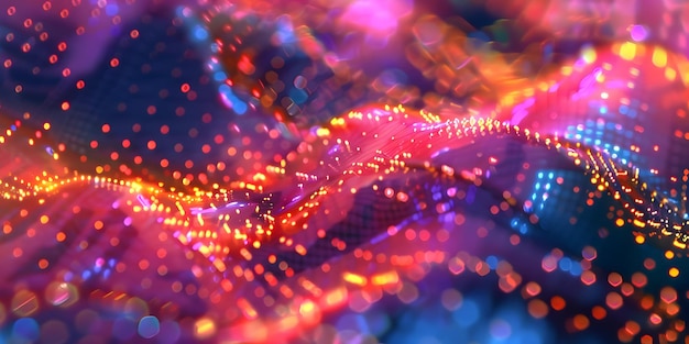 Resumen Fondo con luces rojas naranjas y azules