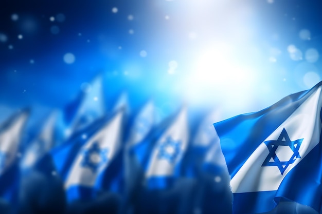Resumen fondo patriótico de Israel azul y colores de la bandera