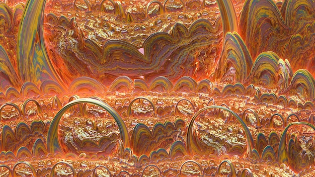 Resumen Generado por computadora Fractal diseño 3D Ilustración conjunto fractal resumen fondo de lava