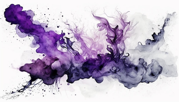 Resumen de humo púrpura fluido Una obra maestra de IA generativa