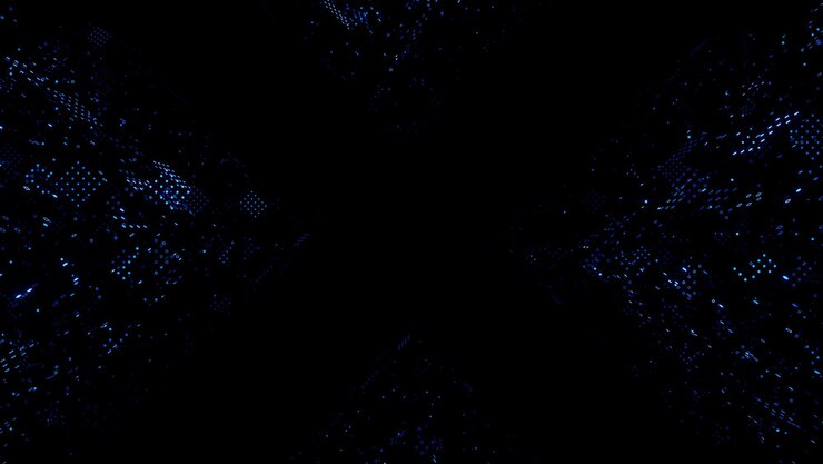 Resumen Luces azules símbolos brillantes EfectoInformación de big data futuristaModelo e ilustración 3D