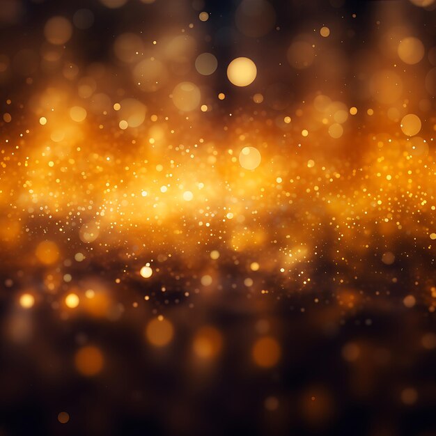 Resumen de la partícula Bokeh de vuelta con brillo amarillo