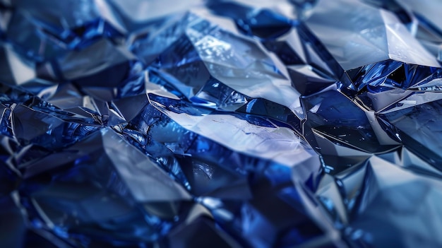 Resumen Primer plano de superficies de cristal azul pulido ideales para la impresión de carteles de diseño