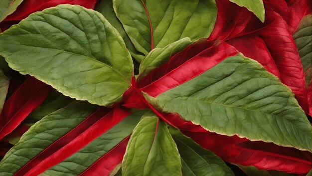 Foto resumen de rayas rojas de follaje de la naturaleza detalle de fondo con textura de hoja