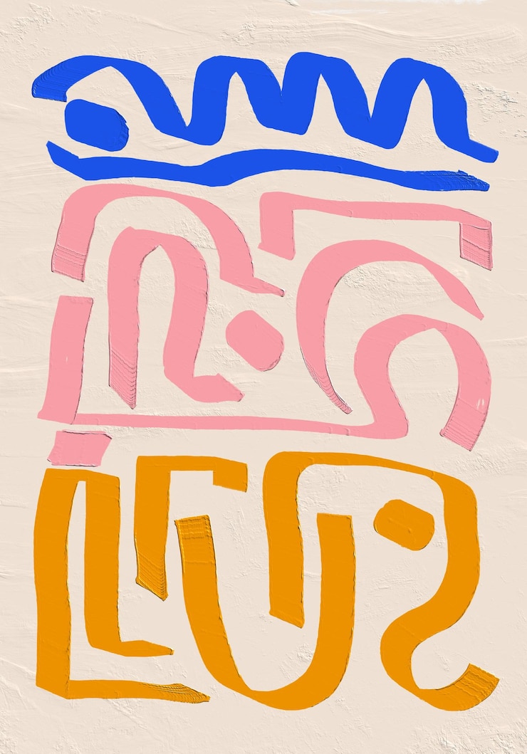 Foto resumen de remolino de arte de línea moderna lienzo