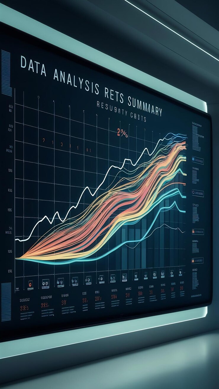 Foto resumen de los resultados del análisis de datos gráfico gráfico