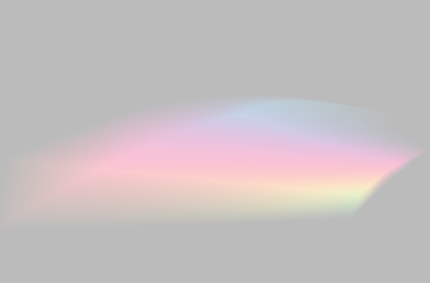 Resumen de la superposición de luz del prisma del arco iris borroso sobre un fondo gris para maqueta y decorativo