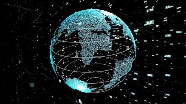 Resumen de tecnología de ciencia de datos global y programación informática
