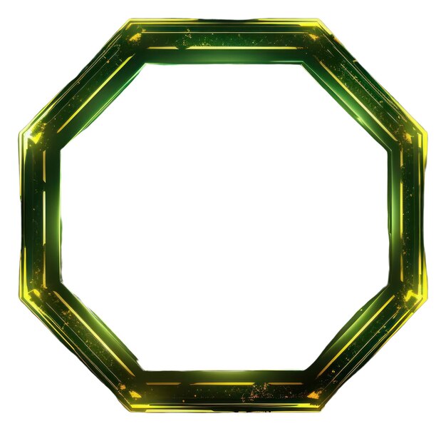 Resumen de la tecnología de iluminación del marco hexagonal de PNG