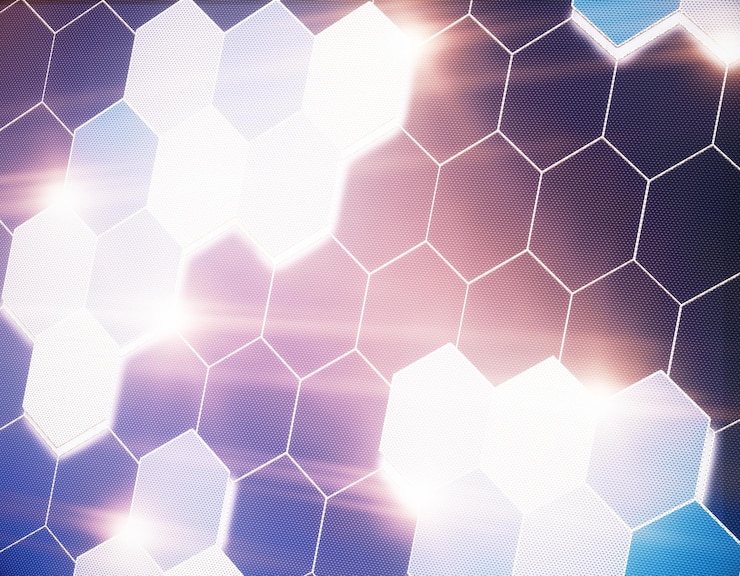 Foto resumen telón de fondo hexagonal