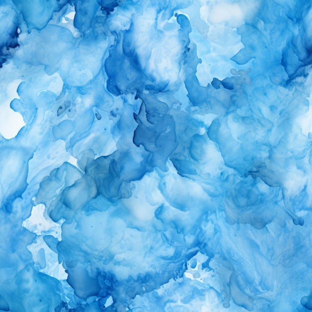 Resumen Textura de la pintura de tinta de alcohol azul con manchas blancas