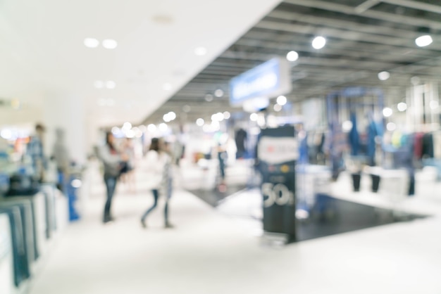 Foto resumo blur belo shopping de luxo e lojas de varejo interior