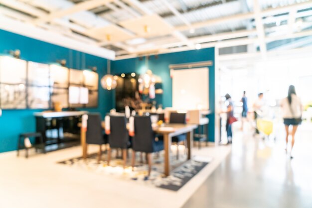 Resumo blur decoração de móveis e armazém loja interior