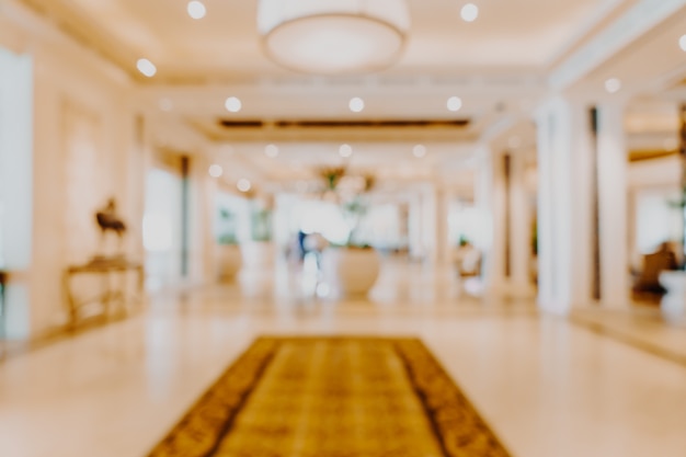 Foto resumo blur lobby do hotel de luxo