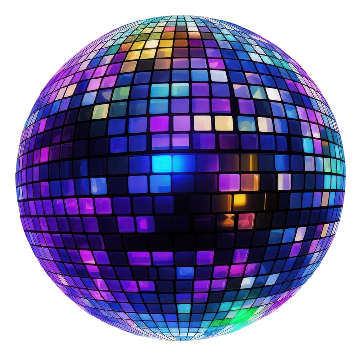Foto resumo da tecnologia de bola de discoteca púrpura de png