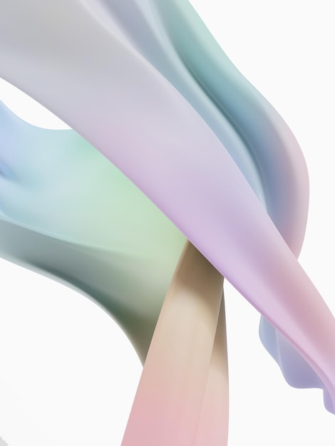Foto resumo de cor iridescente dinâmica de renderização em 3d ou pano de fundo para folheto de beleza ou cosméticos ou capa de apresentação