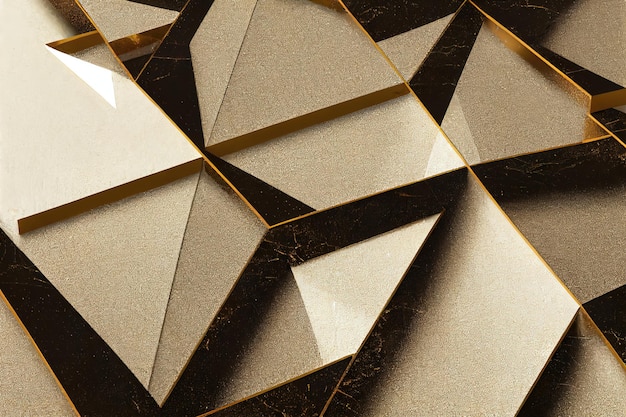 Resumo de mármore esplêndido com textura de padrão dourado em ilustração 3d de arte digital arte abstrata moderna em design geométrico com superfície lisa dourada para fins decorativos