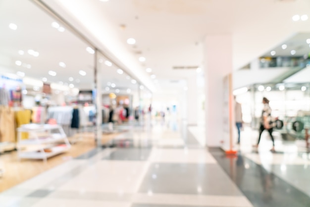 Foto resumo desfocar loja e loja de varejo em shopping para plano de fundo