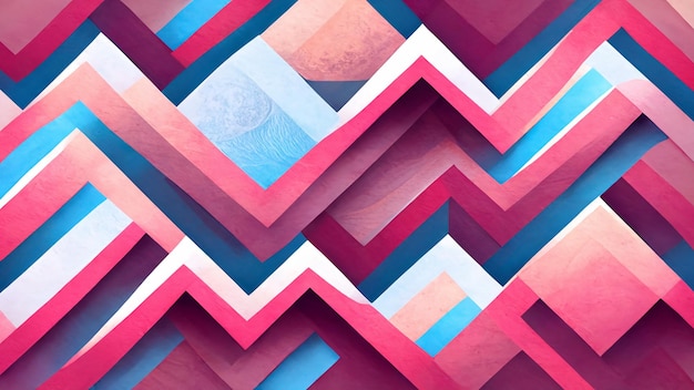 Resumo do estilo de onda retrô geométrica textura de fundo rosa e azul e papel de parede para produto