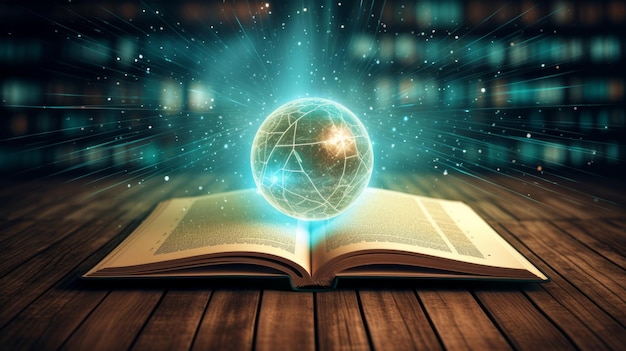 Resumo do mundo sobre um símbolo de livro para o conhecimento Generative ai