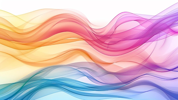 Resumo Fluxo de ondas coloridas Vector Composição da onda de fundo