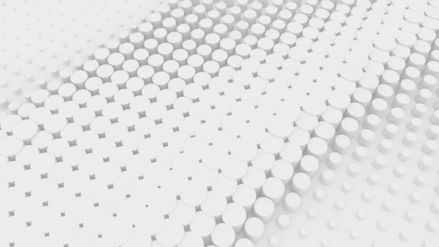 Retângulo de blocos cúbicos 3D com ilustração de renderização em perspectiva