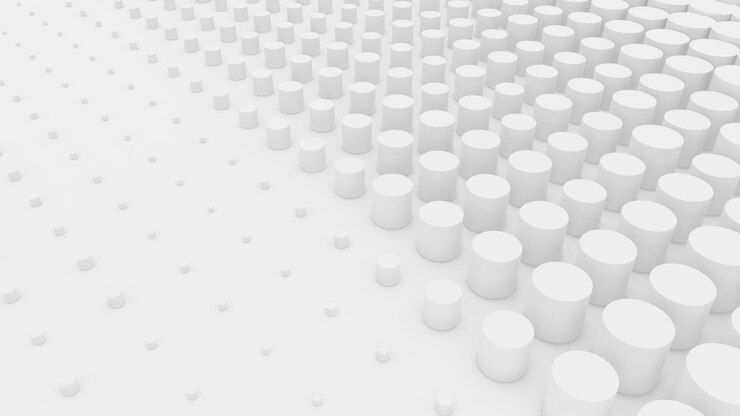 Foto retângulo de blocos cúbicos 3d com ilustração de renderização em perspectiva