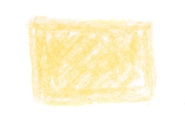 Retângulo laranja desenhado com lápis de óleo isolado no fundo branco. foto de alta qualidade
