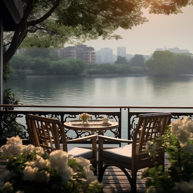 Retiros à beira do lago de Hanoi