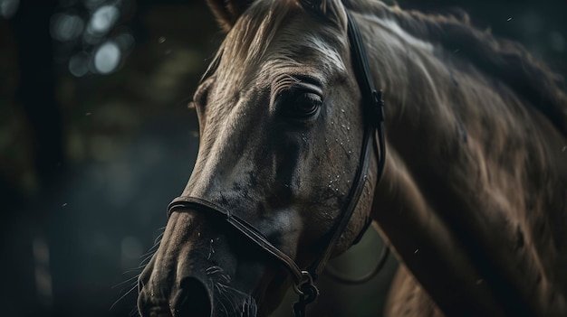 Retrato en acuarela de un caballo majestuoso Imagen generada por IA